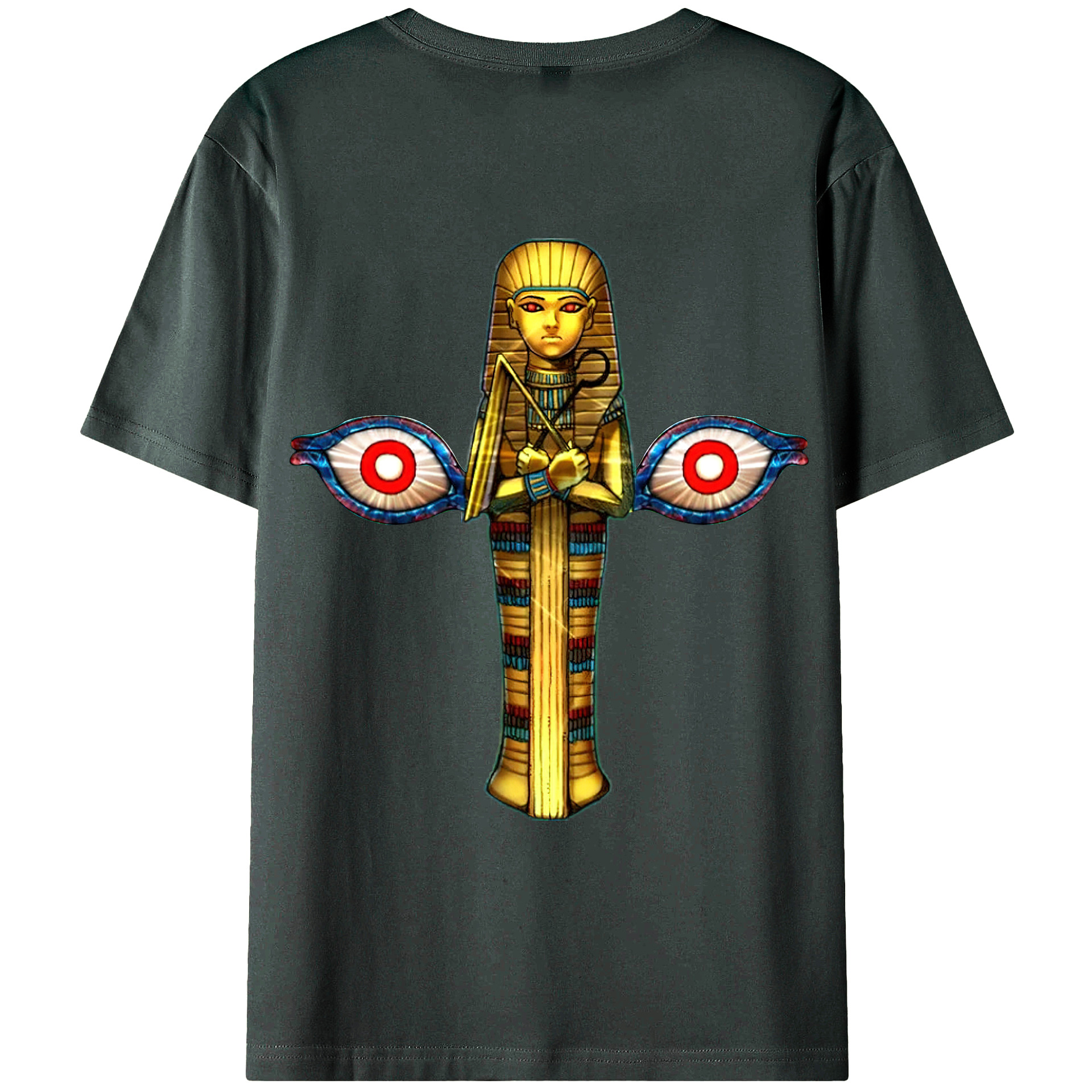 （画像用） 遊☆戯☆王 Yu-Gi-Oh! 綿100％ メンズ半袖Tシャツ（バックプリント） 通気性